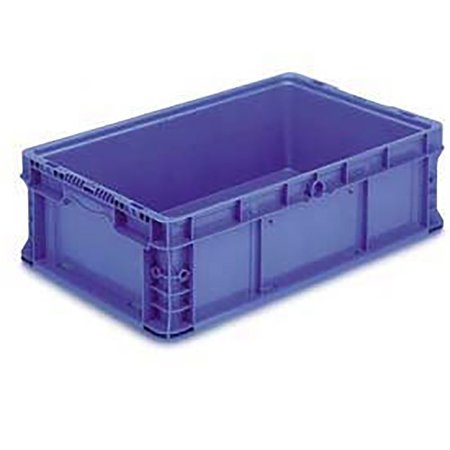 ORBIS Straight Wall Container, Blue, Polyethylene, 24 in L, 15 in W NXO2415-7-BL